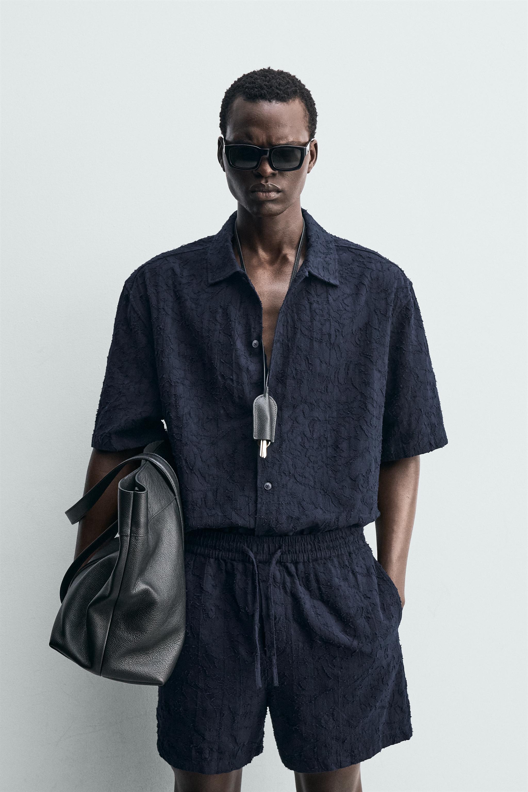 CHEMISE EN JACQUARD TEXTURÉ